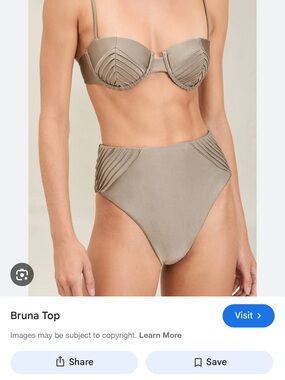 DEVON WINDSOR Taupe High-Waist Bikini Bottom